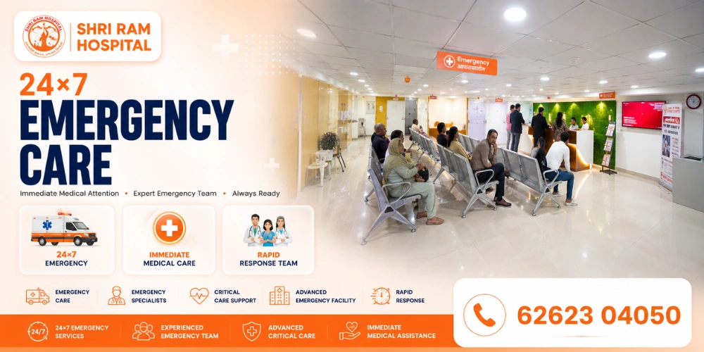 24-hour emergency department of Shri Ram Hospital, Vikaspuri, Delhi