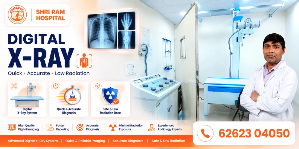Digital X-ray machine at Shri Ram Hospital, Vikaspuri, Delhi