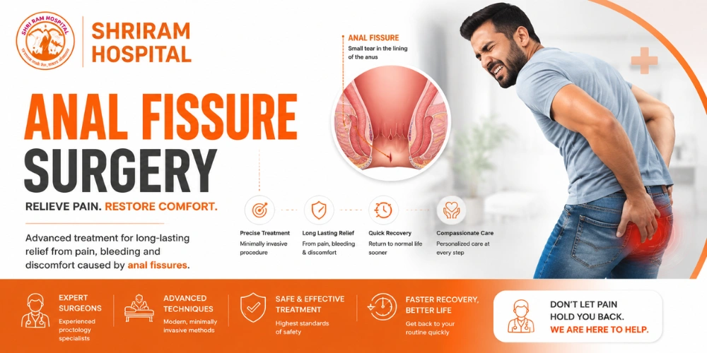 Laser anal fissure treatment at Shri Ram Hospital, Vikaspuri