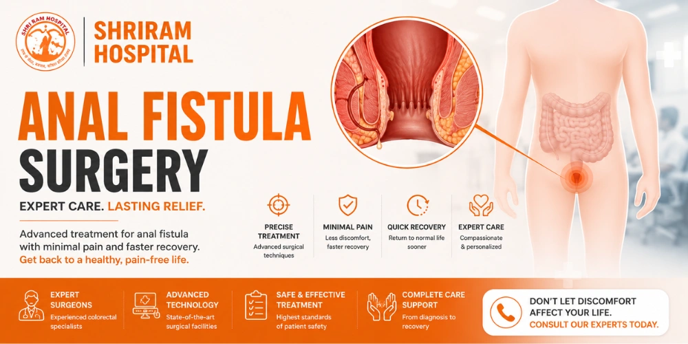 Laser anal fistula surgery at Shri Ram Hospital, Vikaspuri