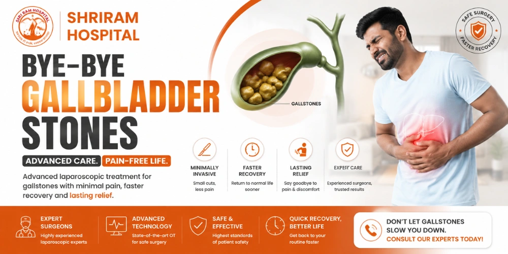 Laparoscopic gallbladder stone surgery at Shri Ram Hospital, Vikaspuri