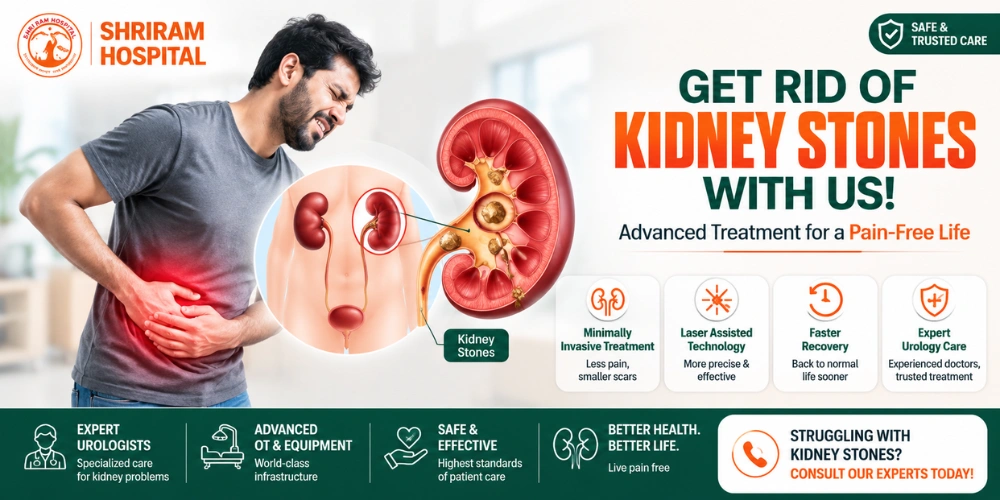 Laser kidney stone treatment at Shri Ram Hospital, Vikaspuri