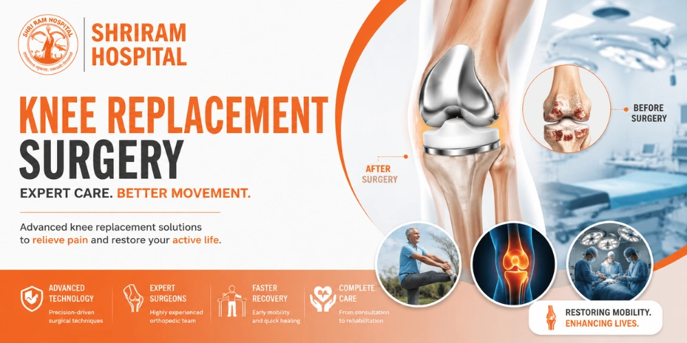 Knee replacement surgery (TKR) at Shri Ram Hospital, Vikaspuri, Delhi