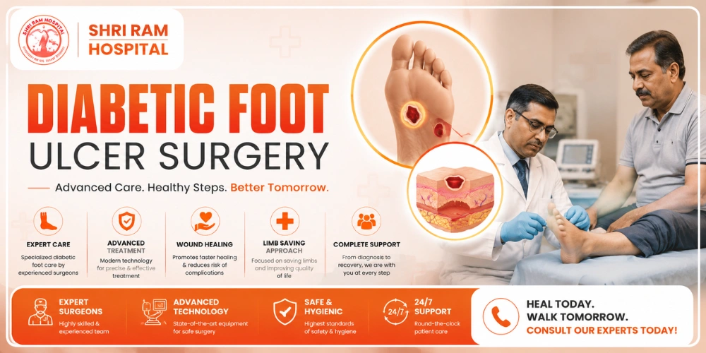 Diabetic foot ulcer and wound care treatment at Shri Ram Hospital, Vikaspuri