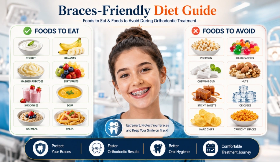 Foods to Eat and Avoid While Wearing Dental Braces